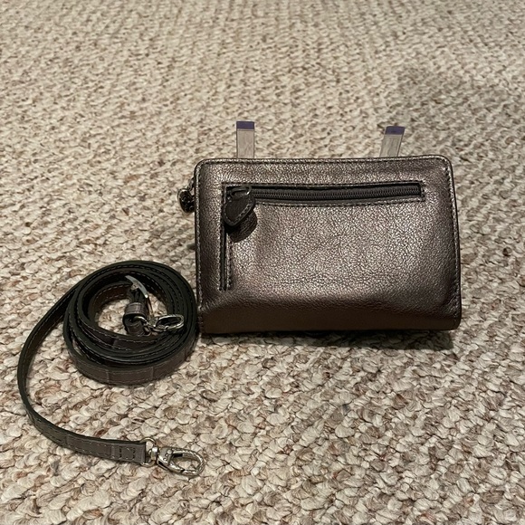 Brighton Grey Leather Wallet with Embossed Design EUC - Picture 9 of 9